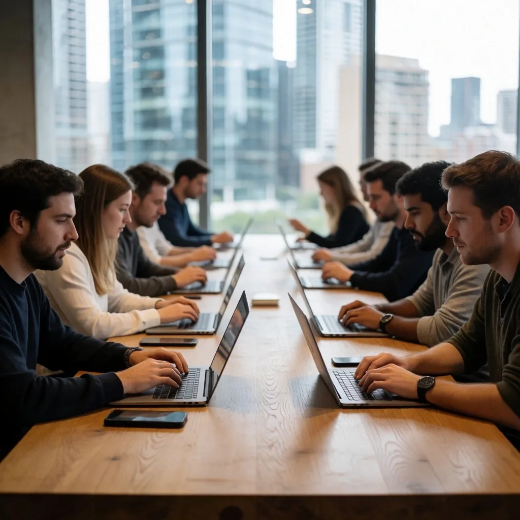A crypto developer workshop in progress at a Sydney coworking venue