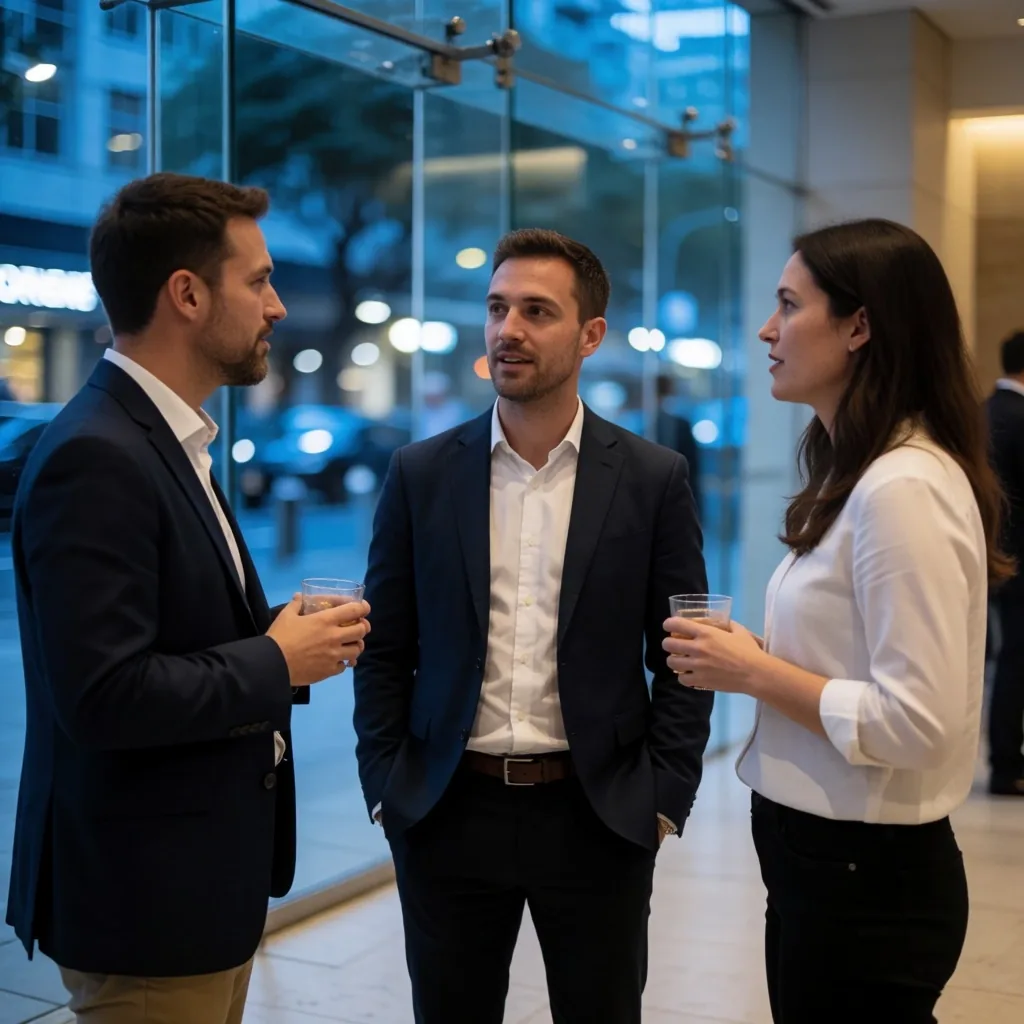 SydnayLive team members at a Sydney crypto event venue