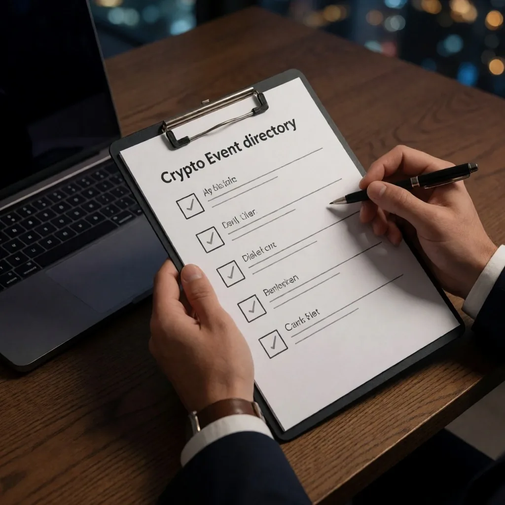 Organizer holding a printed checklist on a clipboard