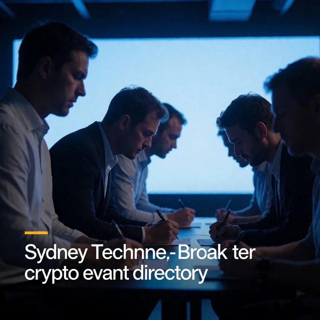 Packed auditorium during a blockchain panel session at ICC Sydney